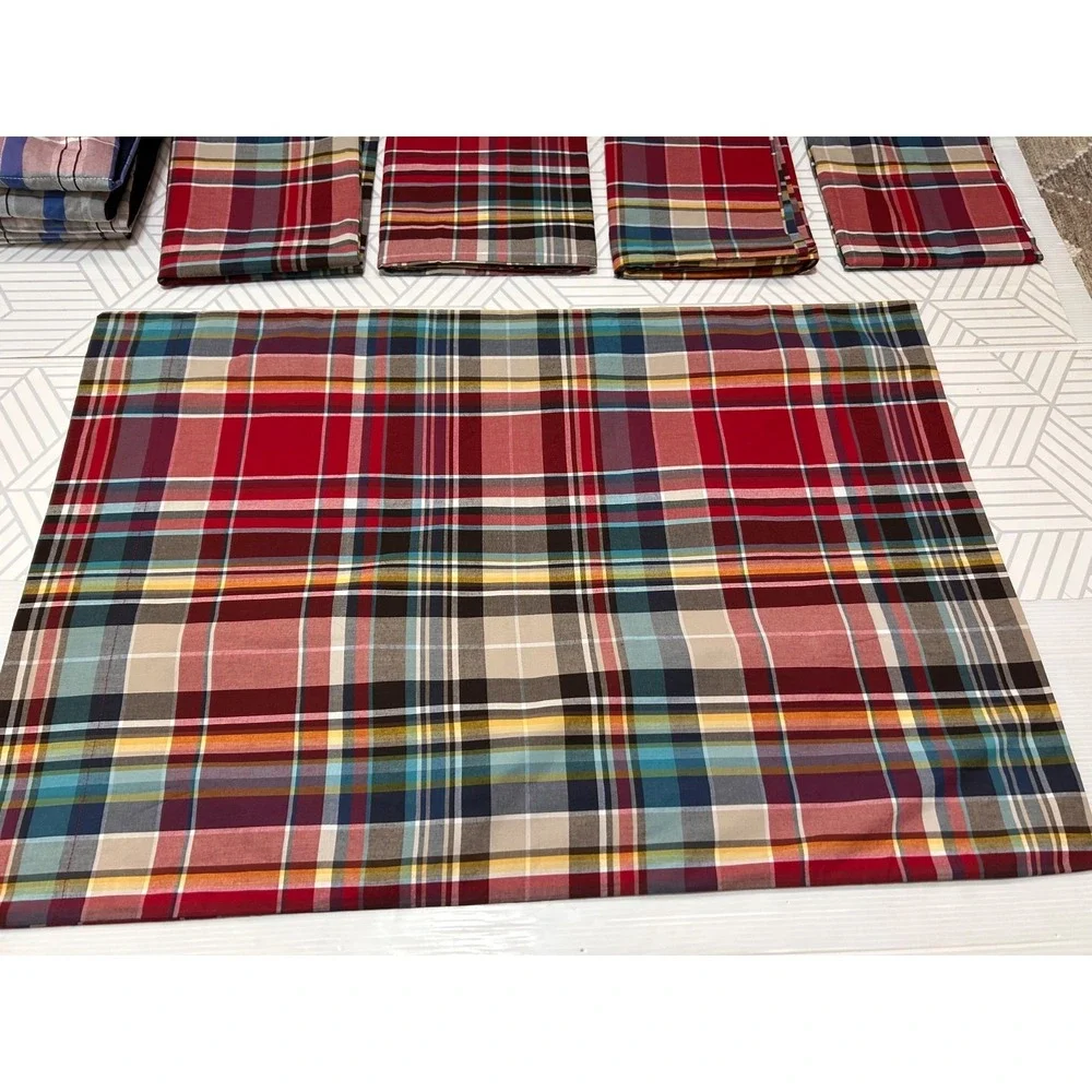 8 Piece Pottery Barn Teen Wrangler Plaid 1 Duvet Cover Queen 2 Shams 5 Pillow